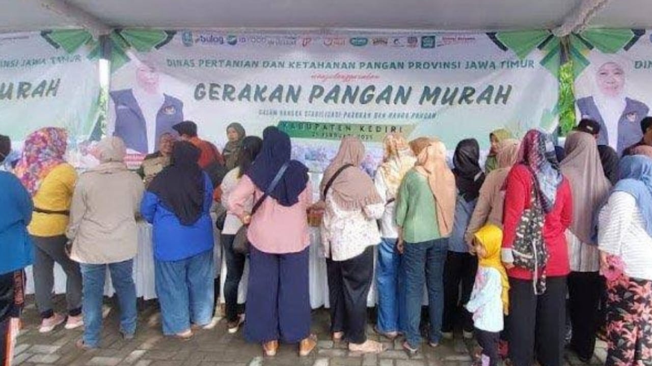 Lokasi 5 Gerakan Pangan Murah Ramadhan di Kediri, Warga Serbu Tempurejo