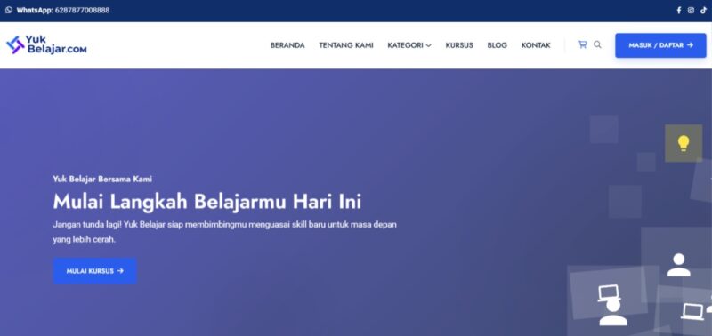 YukBelajar.com adalah platform video pembelajaran dan marketplace edukasi tempat kreator menjual konten serta mengikuti program afiliasi.